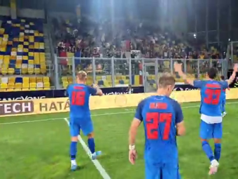 
	Dunajska Streda - FCSB | Imaginile bucuriei &quot;roș-albaștrilor&quot; alături de cei 400 de suporteri, după succesul din Slovacia&nbsp;
