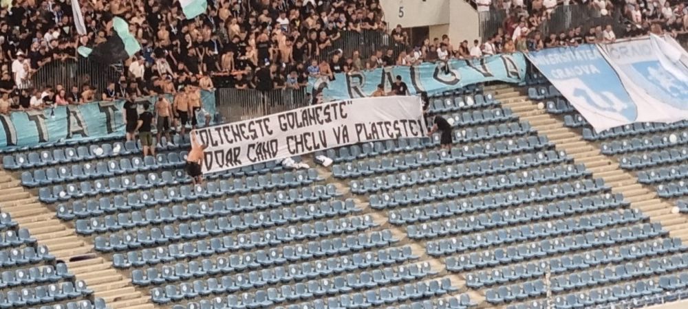Prinși cu mâța-n sac? Mesajele ultrașilor Universității Craiova, date de gol de Peluza Sud a lui FCU: „Mai faceți ordine după voi”_10