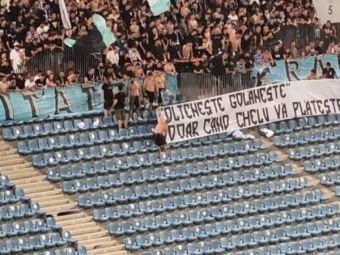 
	Prinși cu mâța-n sac? Mesajele ultrașilor Universității Craiova, date de gol de Peluza Sud a lui FCU: &bdquo;Mai faceți ordine după voi&rdquo;
