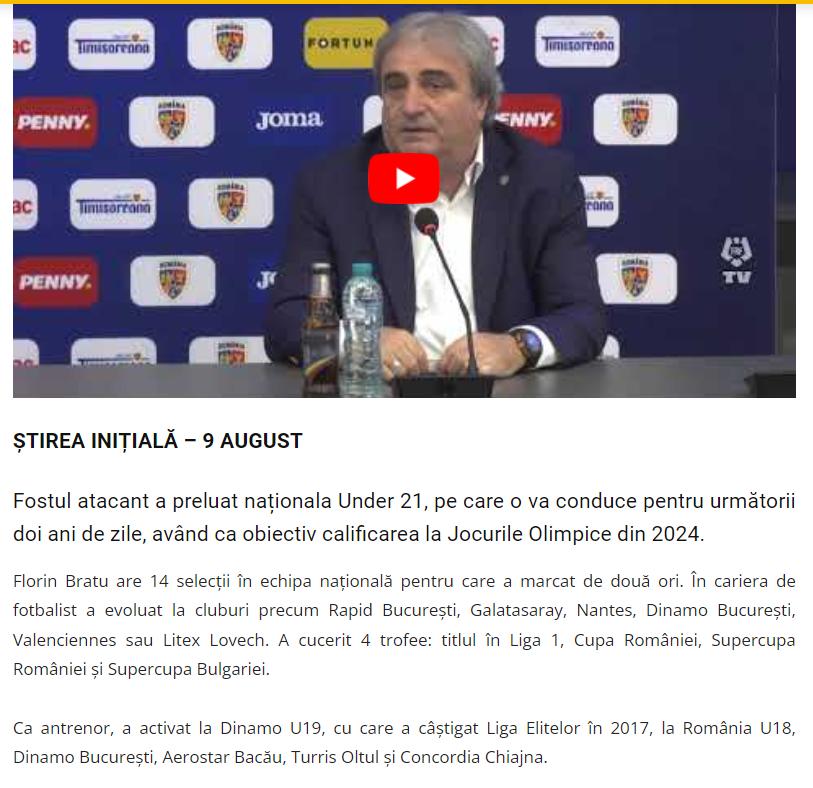 Florin Bratu nu mai e antrenorul naționalei U 21. Ce spune fostul selecționer, declarația lui Stoichiță și cine e favorit pentru a prelua postul_2