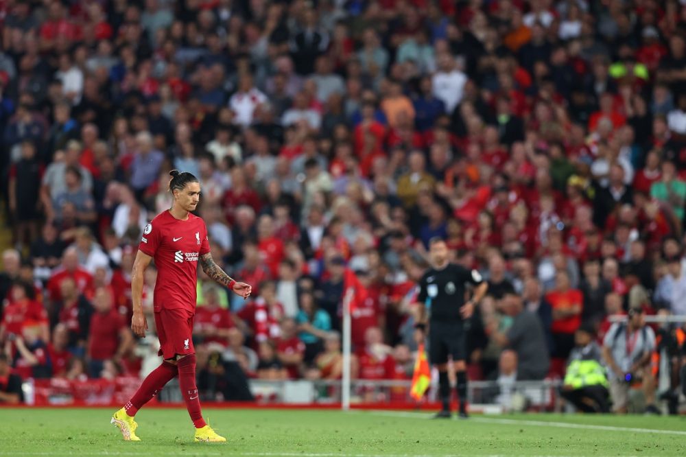 Darwin Nunez, eliminat la primul meci pentru Liverpool pe Anfield! Ieșire violentă a starului uruguayan_3