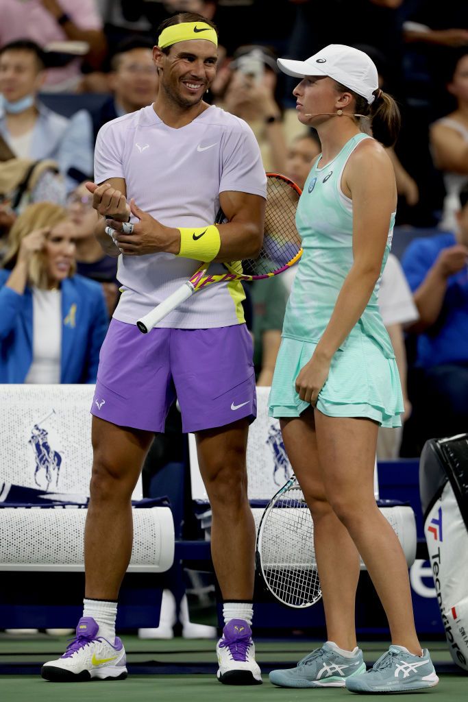 Nadal și Swiatek, duo-ul perfect pe terenul de tenis: campionii Roland Garros au făcut spectacol într-un demonstrativ la New York _15