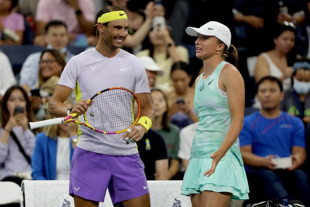 Nadal și Swiatek, duo-ul perfect pe terenul de tenis: campionii Roland Garros au făcut spectacol într-un demonstrativ la New York _20