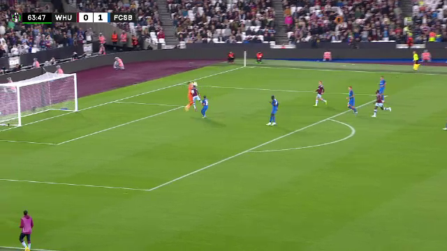 Arbitrul o pedepsește pe FCSB. West Ham înscrie golul egalizator dintr-un penalty contestat de "roș-albaștri"_3