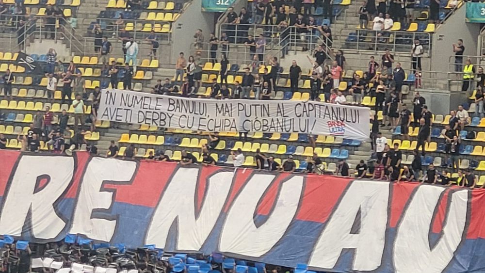 Fanii lui Dinamo, "croșeu" către CSA Steaua: "Nu vă mai alintați!" Ce a mai conținut bannerul_3