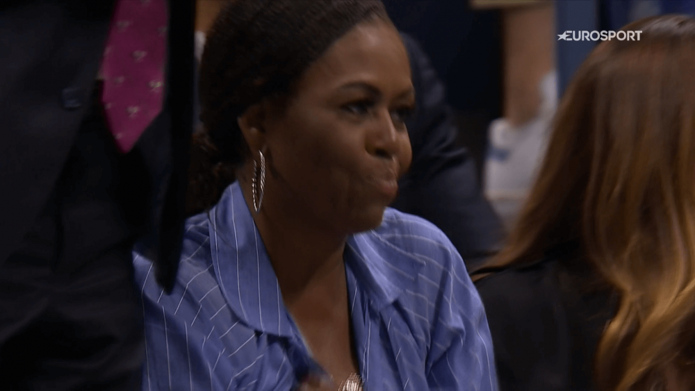 A lăsat-o cu gura căscată pe Michelle Obama! Reacție savuroasă a fostei prime doamne a Americii la US Open_29