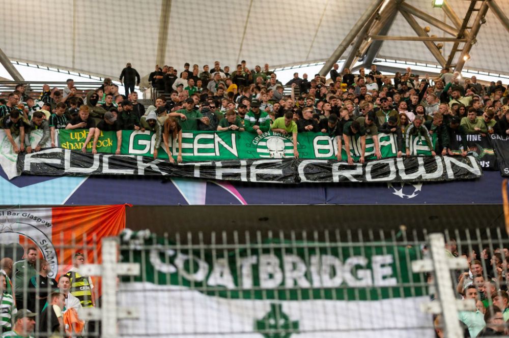 UEFA o va penaliza pe Celtic pentru un banner împotriva Reginei! Ce au făcut suporterii scoțieni_6