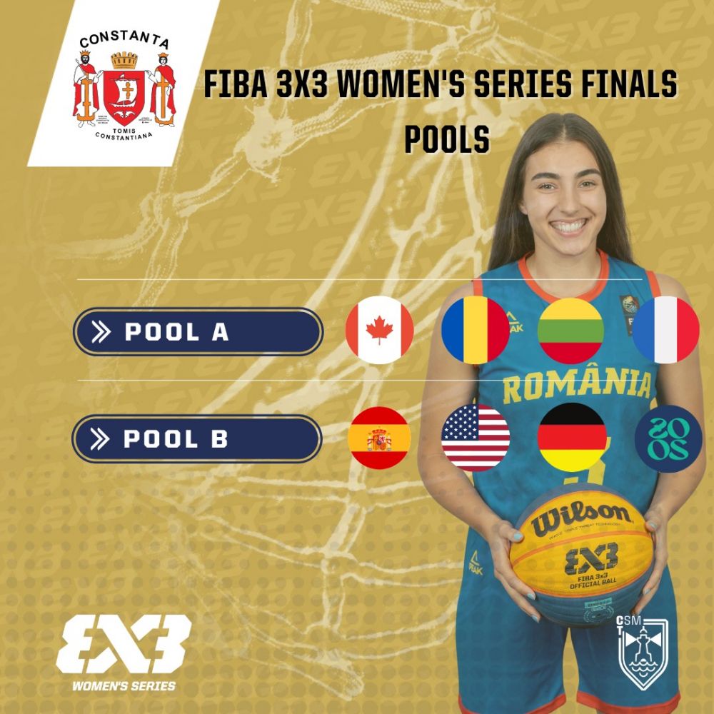 România intră azi în focurile FIBA 3x3 Women's Series, la Constanța. Tricolorele întâlnesc Canada (18:35) și Lituania (20:35)_2