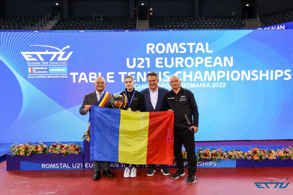 Două medalii de aur și una de bronz pentru România la Europeanul U21 de tenis de masă din Cluj-Napoca_6