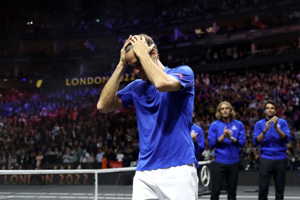 S-a sfârșit o eră! Novak Djokovic a plâns la retragerea „regelui” Roger Federer, în timpul meciului_24