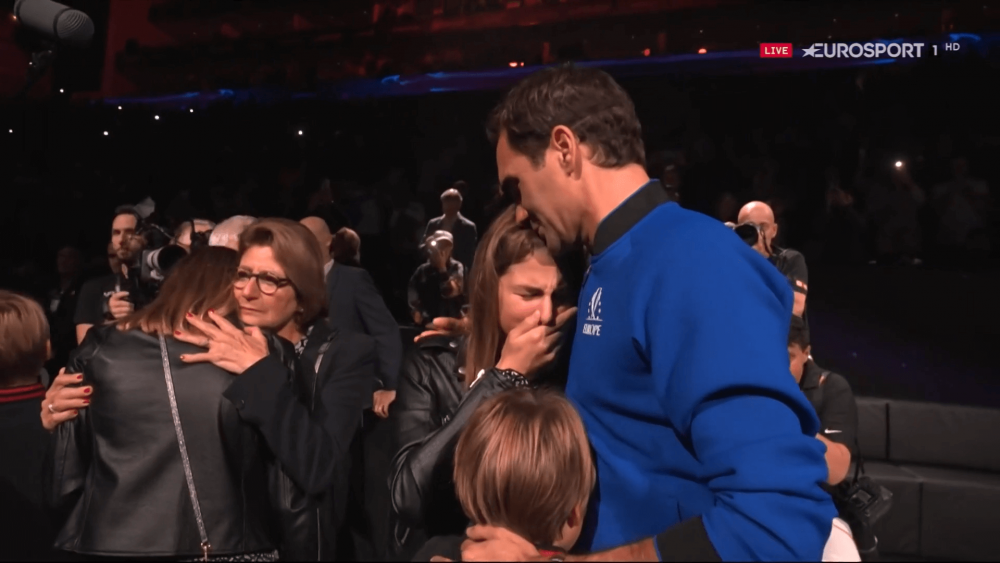 „Nu plângeți, sunt fericit!” Roger Federer, consolat de cei patru copii, după retragerea din tenis _43