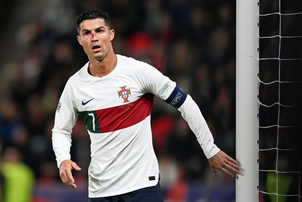 Imagini dure cu Cristiano Ronaldo! Fața i s-a umplut de sânge după o ciocnire cu portarul advers _21