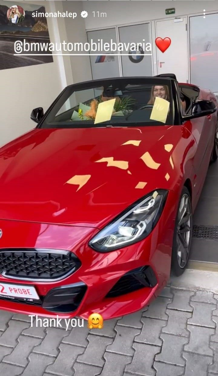 La a 31-a aniversare, Simona Halep a primit cadou un super bolid din partea BMW: cum și-a prezentat constănțeanca noua mașină_22