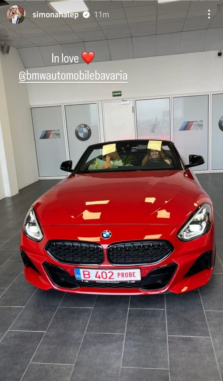 La a 31-a aniversare, Simona Halep a primit cadou un super bolid din partea BMW: cum și-a prezentat constănțeanca noua mașină_25