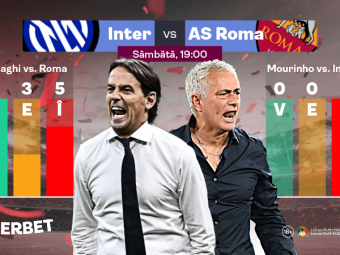 (P) Inter &ndash; Roma: Mourinho, bilanţ dezastruos împotriva echipei la care a scris istorie