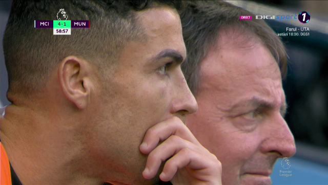Cum a fost surprins Cristiano Ronaldo pe bancă, în timp ce Manchester United era ”demolată” de rivala City_2