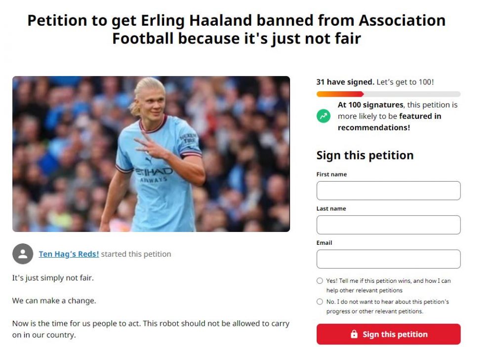 Petiție împotriva lui Erling Haaland! Englezii vor ca 'mașina de goluri' a lui Manchester City să primească „interzis” de la Federație_2