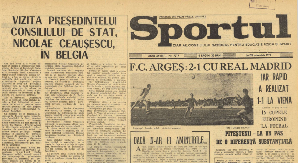 50 de ani de la fabulosul FC Argeș - Real Madrid 2-1, meciul în care a strălucit marele Nicolae Dobrin!_14