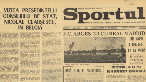 
	50 de ani de la fabulosul FC Argeș - Real Madrid 2-1, meciul în care a strălucit marele Nicolae Dobrin!
