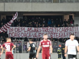 
	Războiul bannerelor la derby-ul U Cluj - CFR: &quot;Campioana nu umple sectorul, ce jenant / Peluza $epcile Ro$ii&quot;
