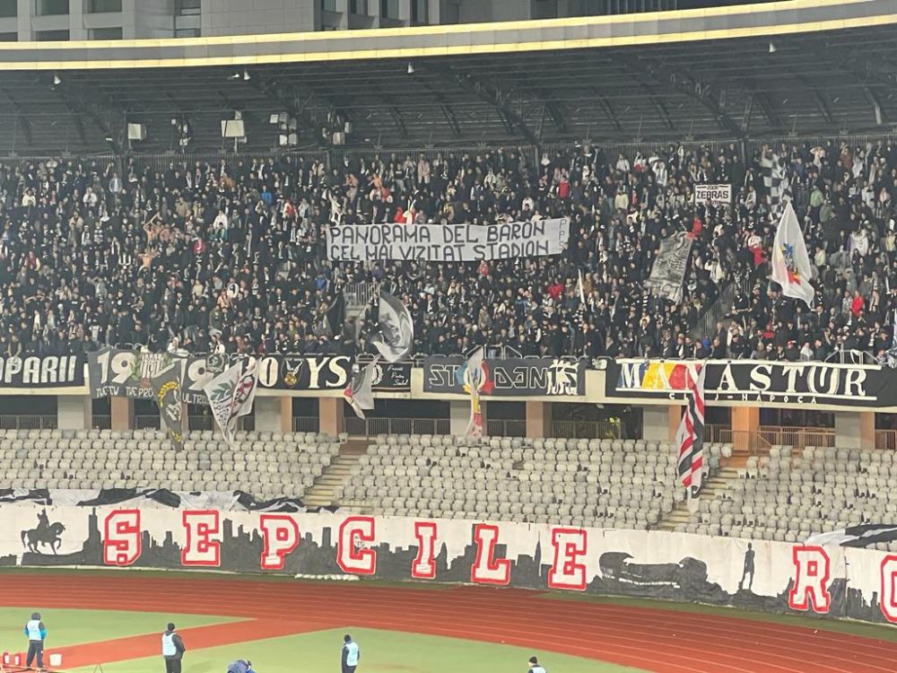 Războiul bannerelor la derby-ul U Cluj - CFR: "Campioana nu umple sectorul, ce jenant / Peluza $epcile Ro$ii"_10