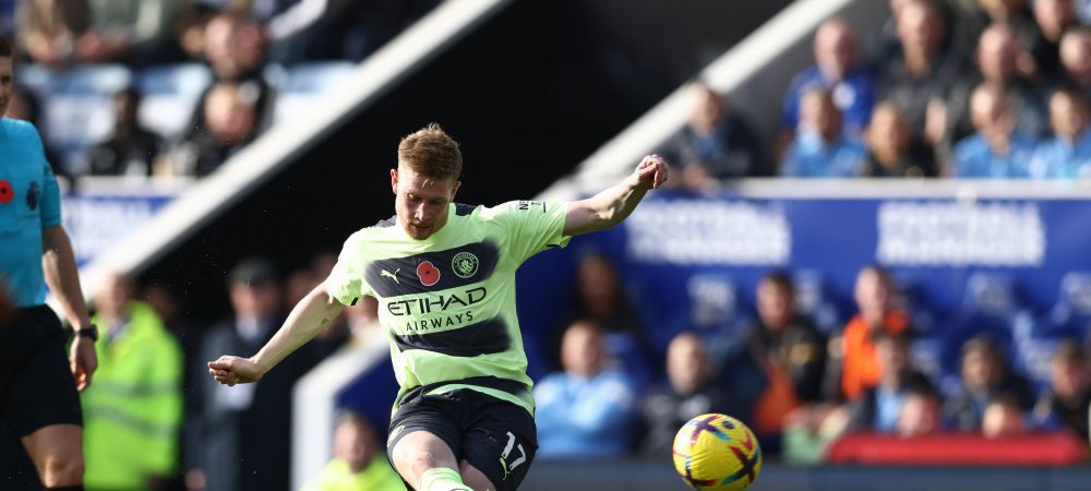 leicester - manchester city Erling Haaland Kevin De Bruyne Manchester City