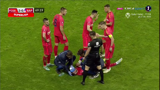 Junior Morais, roșu direct după o reacție nervoasă în FCSB - Rapid. Brazilianul nici nu a protestat_3