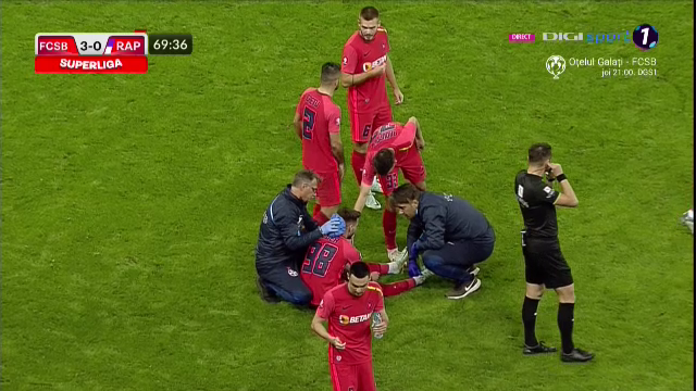 Junior Morais, roșu direct după o reacție nervoasă în FCSB - Rapid. Brazilianul nici nu a protestat_7