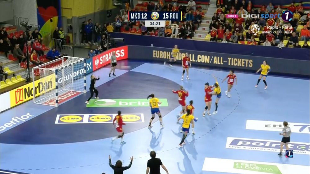 România - Macedonia de Nord 31-23. Tricolorele s-au calificat în grupele principale de la EURO. Neagu a marcat 10 goluri, Hosu a fost MVP-ul partidei de la Skopje_13