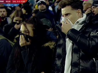 
	Scene ireale la Oțelul Galați - FCSB! Tot stadionul a &bdquo;plâns&rdquo; din cauza gazului lacrimogen
