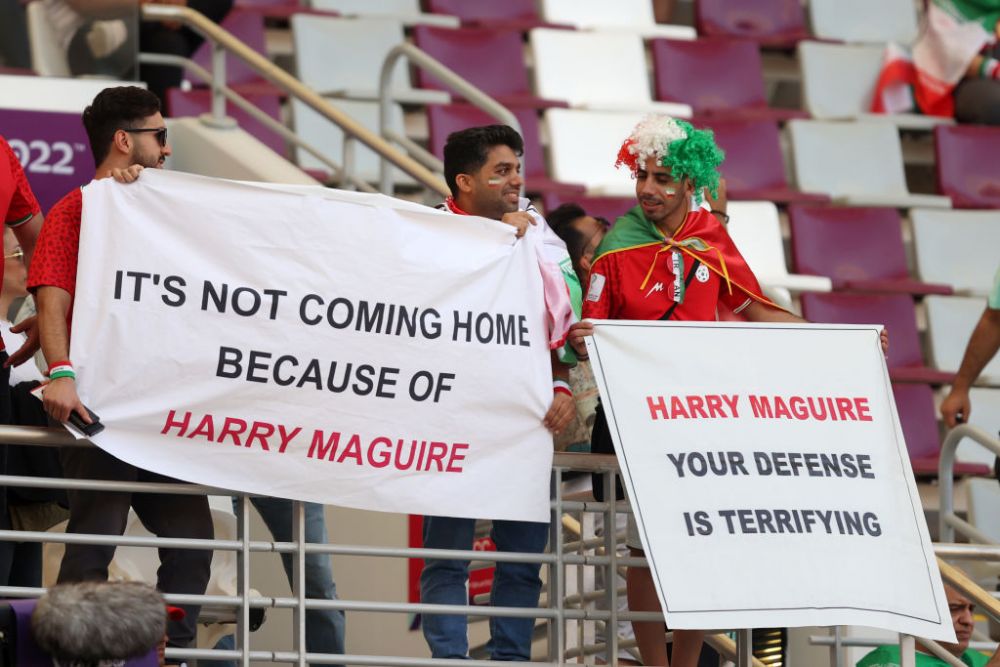 Harry Maguire, ”terorizat” de fani! Ce a apărut în tribune, înainte de Anglia - Iran_3