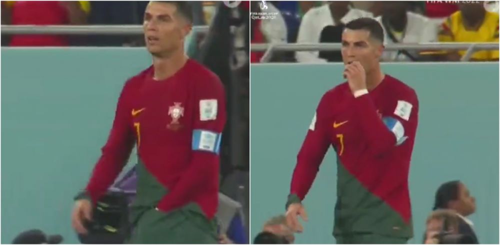 Aoleu, Cristiano! Ronaldo, prins în ofsaid în meciul cu Ghana: și-a băgat mâna în pantaloni și apoi a început să mănânce! Imaginile care nu s-au văzut la TV _1