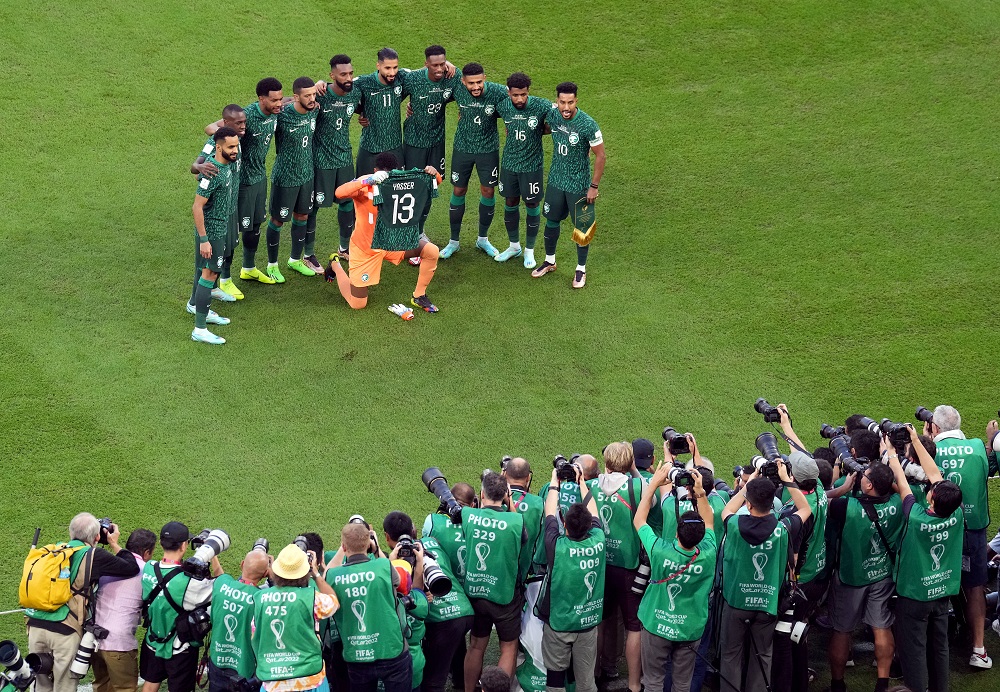 Gestul făcut de naționala Arabiei Saudite înainte de startul meciului cu Polonia_4