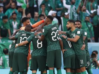 
	Gestul făcut de naționala Arabiei Saudite înainte de startul meciului cu Polonia
