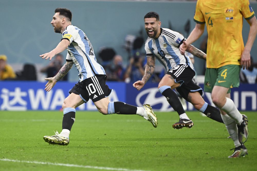 Cele mai tari poze cu Leo Messi din Argentina - Australia. Câți jucători îl înconjurau în momentul în care a deschis scorul_18