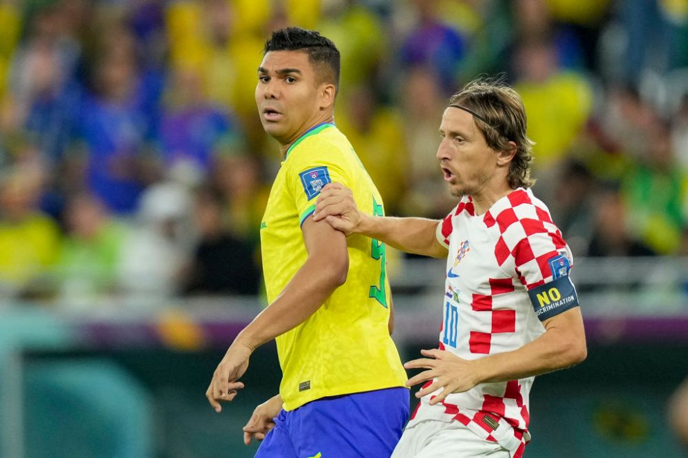 Momentul care s-a viralizat în timp record! Ce au făcut Casemiro și Luka Modric la pauza meciului Croația - Brazilia_6