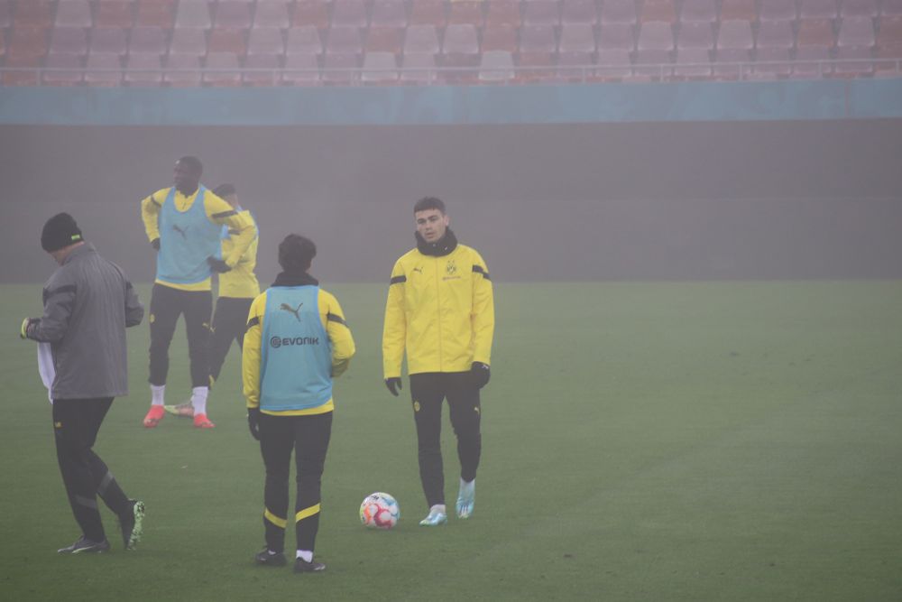 Borussia Dortmund, băgată în ceață pe Arena Națională. Autocarul germanilor, întârziat în traficul din București  _52