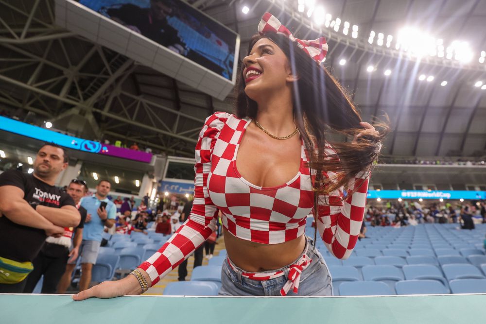 Miss Croația a reacționat, după ce a fost ”taxată” de forțele de ordine la ultimul meci din Qatar_2