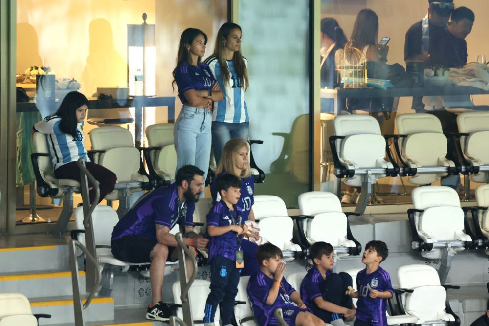 Antonela Roccuzzo, suporter de lux la semifinala Argentina - Croația. Imagini spectaculoase cu familia lui Lionel Messi _7