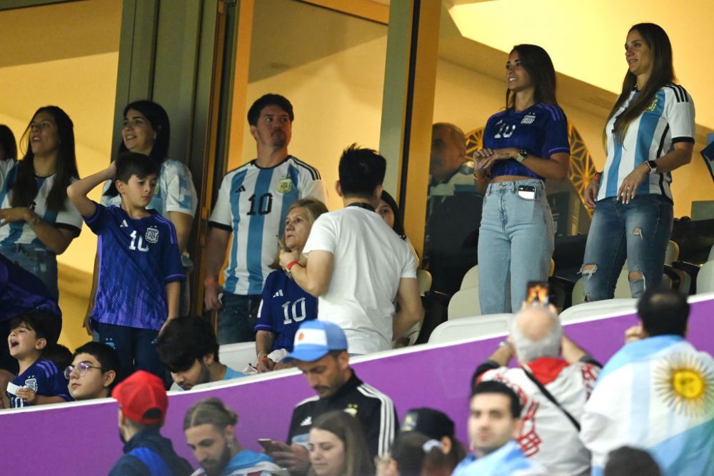 Antonela Roccuzzo, suporter de lux la semifinala Argentina - Croația. Imagini spectaculoase cu familia lui Lionel Messi _8