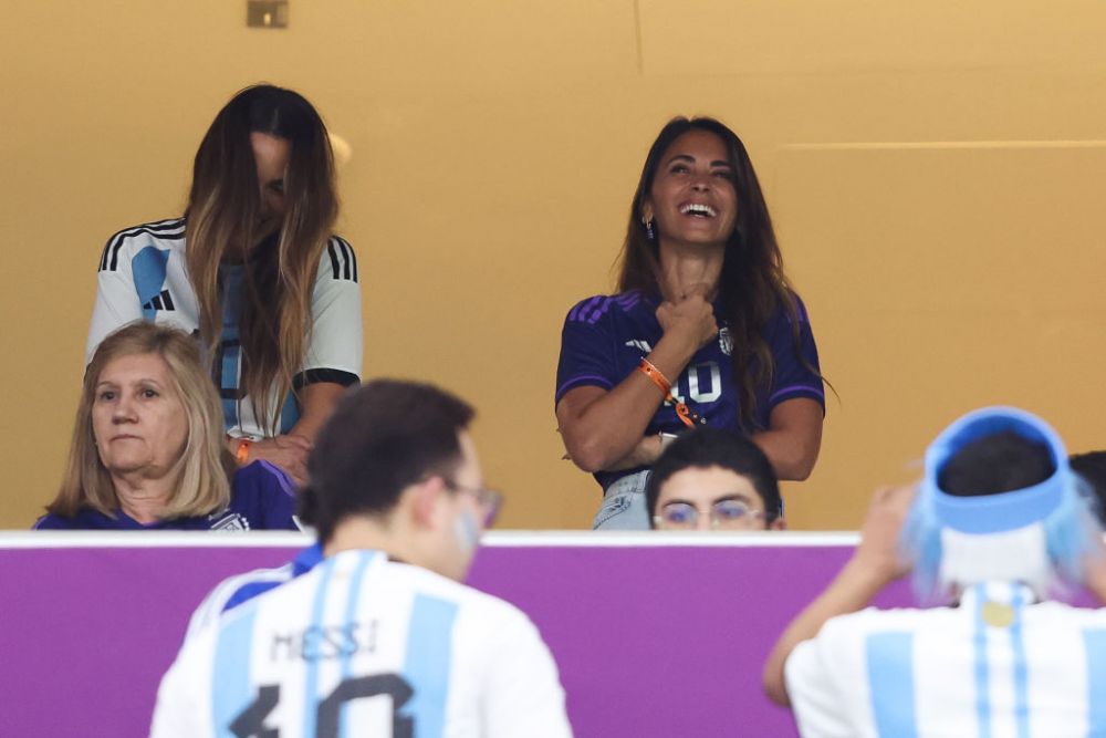 Antonela Roccuzzo, suporter de lux la semifinala Argentina - Croația. Imagini spectaculoase cu familia lui Lionel Messi _10
