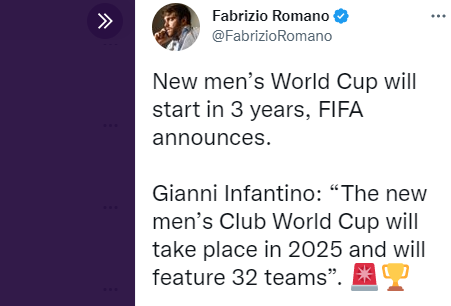 Ultima ”nebunie” de la FIFA! În ce an se va juca ”noul Campionat Mondial” și care va fi numărul de echipe + gafa lui Fabrizio Romano_1