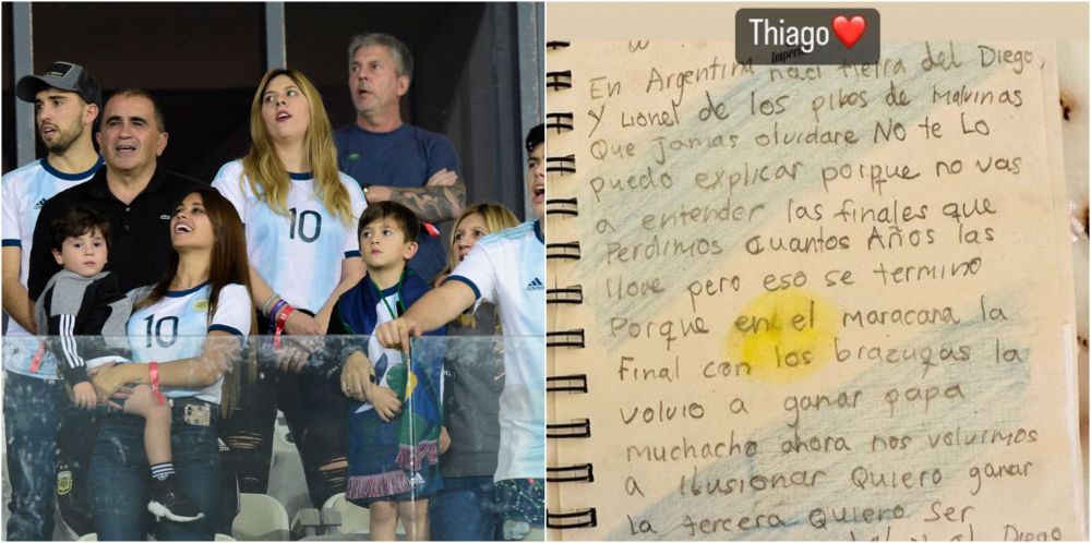 Scrisoarea emoționantă a fiului lui Leo Messi care a făcut înconjurul internetului! Ce a scris înainte de finală _7