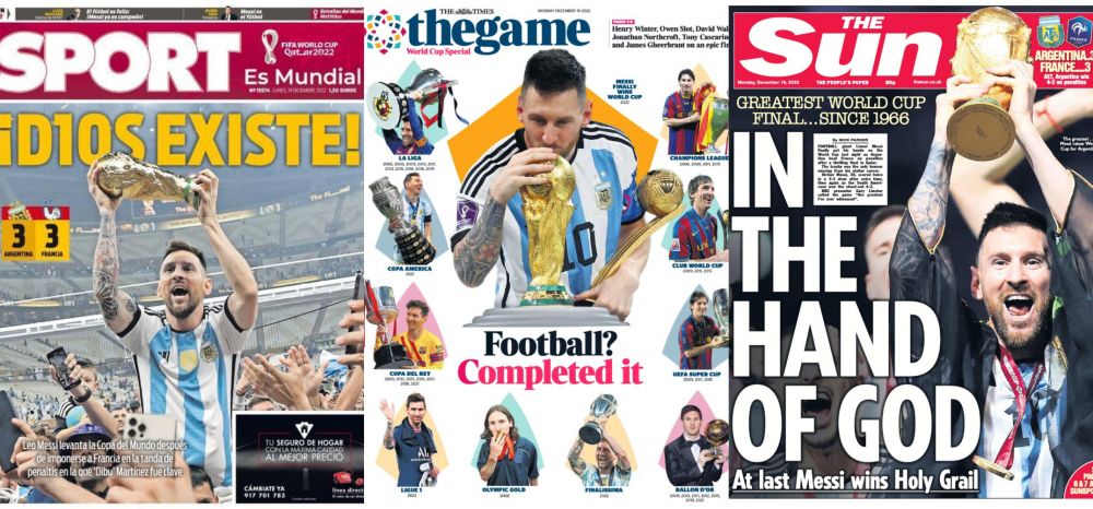 Leo Messi, pe prima pagină a ziarelor lumii: "D10S există / Trofeul e în mâinile lui Dumnezeu / A terminat fotbalul"_2