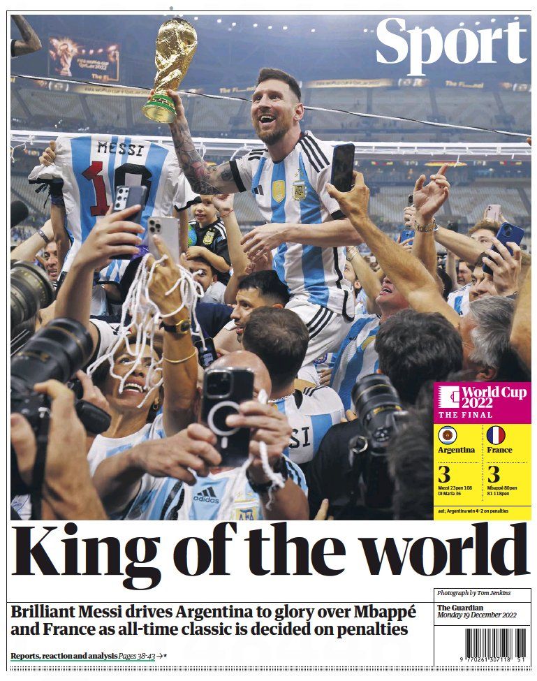 Leo Messi, pe prima pagină a ziarelor lumii: "D10S există / Trofeul e în mâinile lui Dumnezeu / A terminat fotbalul"_16