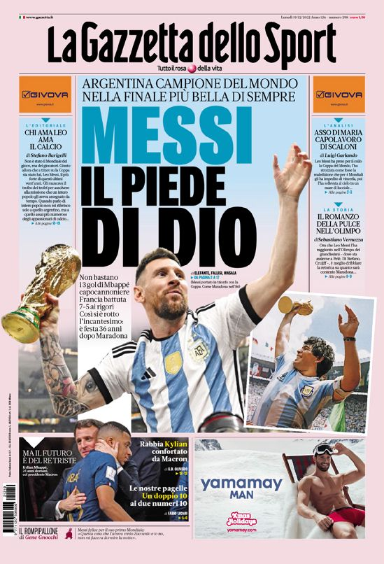 Leo Messi, pe prima pagină a ziarelor lumii: "D10S există / Trofeul e în mâinile lui Dumnezeu / A terminat fotbalul"_15