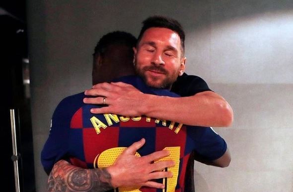 Ansu Fati fc barcelona Leo Messi