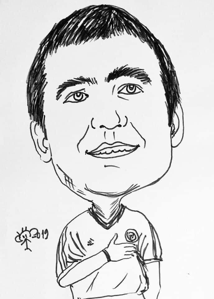 Artă! Caricaturistul Gogu Neagoe, lucrări fantastice cu Diego Maradona și Gică Hagi_4