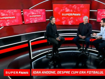 
	Ioan Andone a fost invitat la &bdquo;Superfanii&rdquo;. Fostul mare fotbalist de la Dinamo, discuție cu Mihai Mironică și Radu Buzăianu

