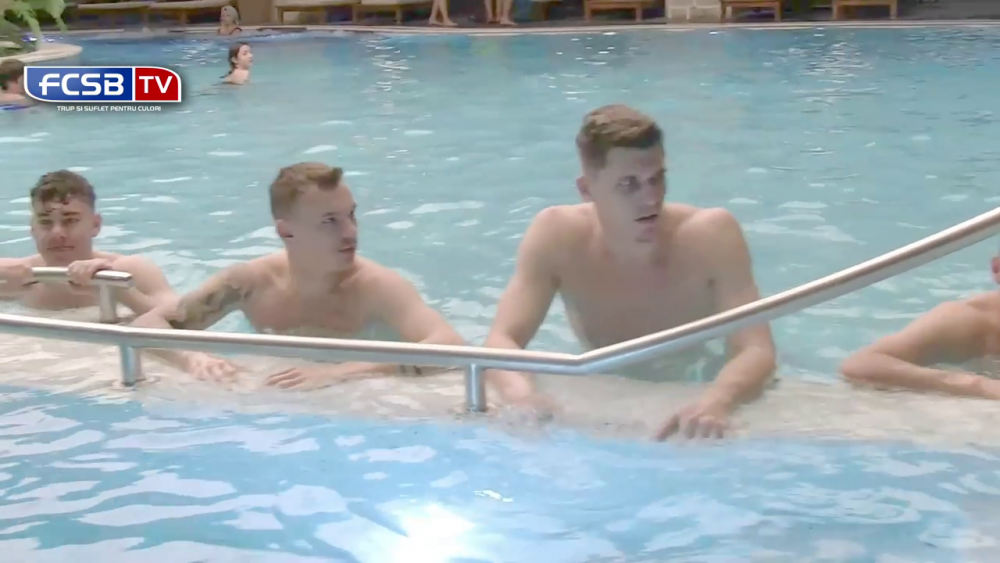 Să tot mergi în Antalya! FCSB, antrenament direct în piscină: jucătorii au făcut cel mai lung 'trenuleț' în apă_47